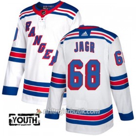 Barn Ishockey New York Rangers Tröja Jaromir Jagr 68 Adidas 2017-2018 Vit Authentic
